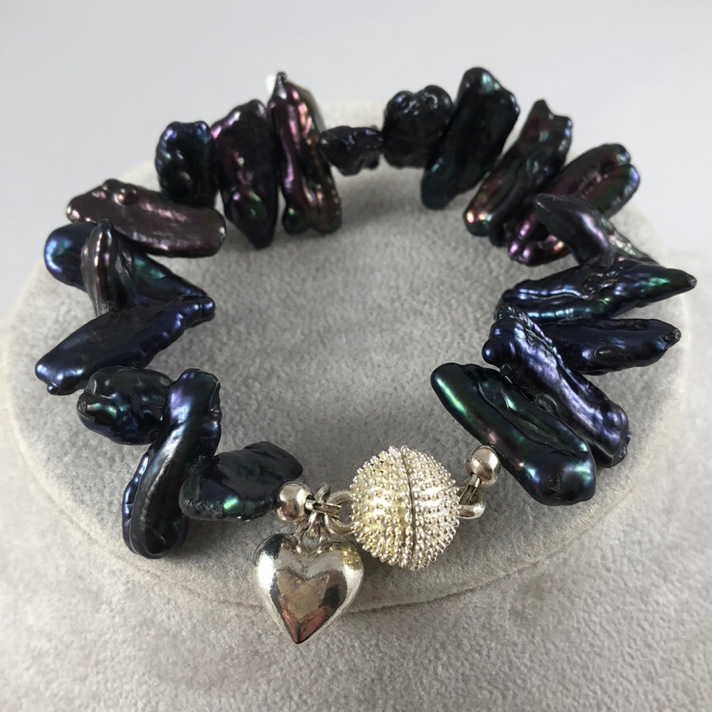 Peacock Natural Stick Pearl Bracelet